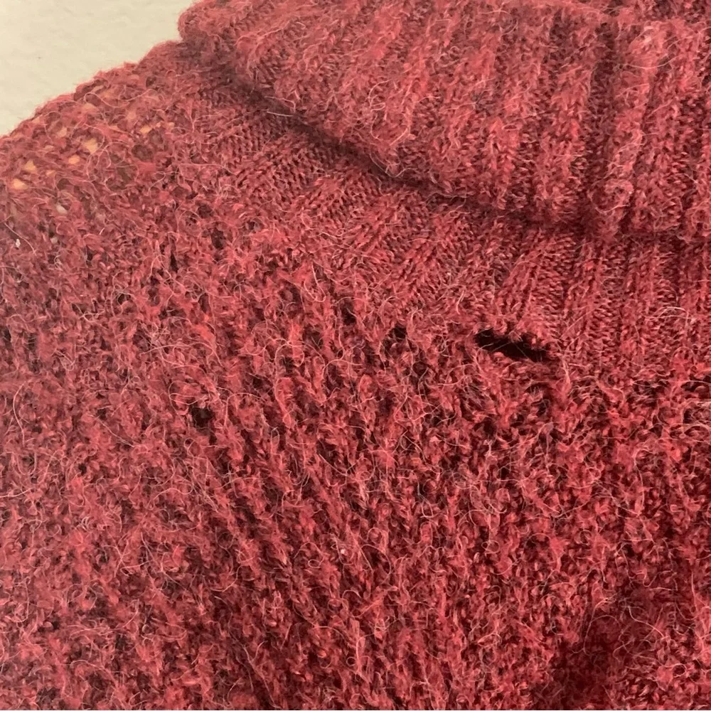 Abound Women's Size XL Thermal Turtleneck Sweater NWT Pullover Burgundy - Flaws